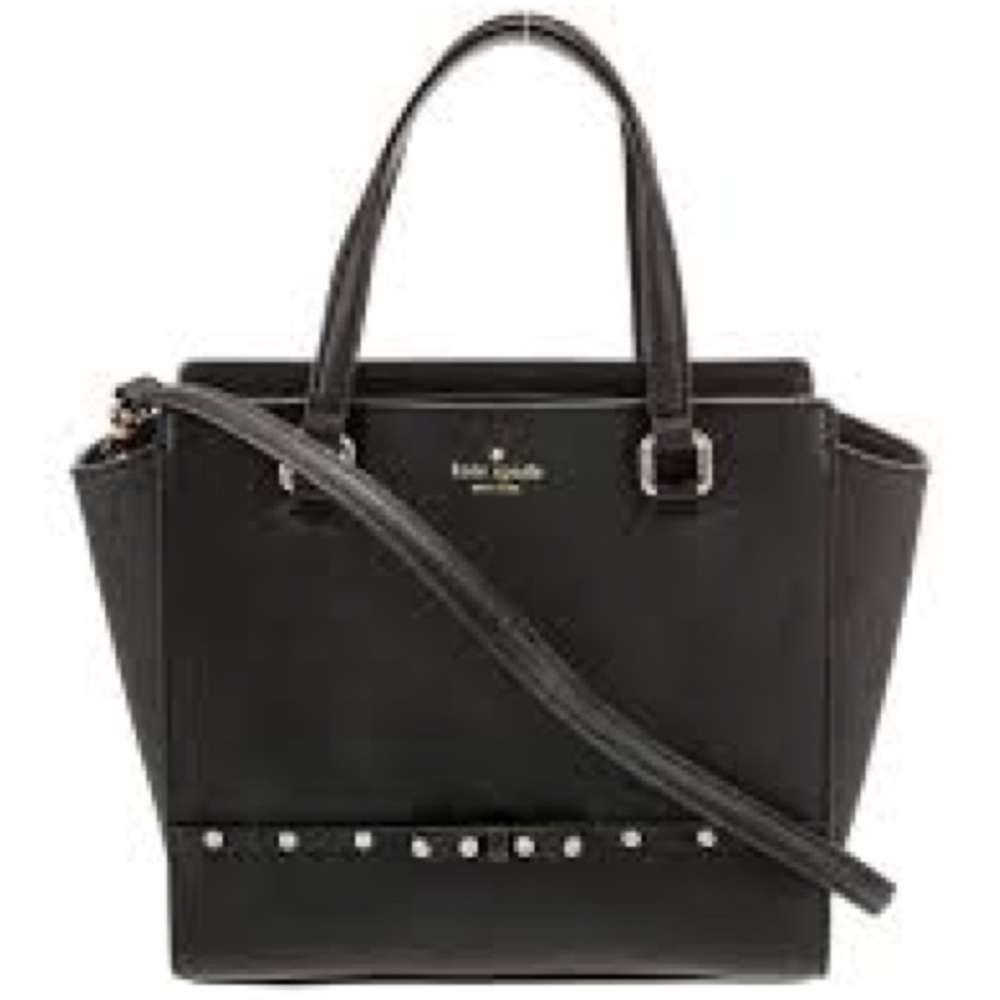 KATE SPADE Crystal Embellished Saffiano Handle Bag
